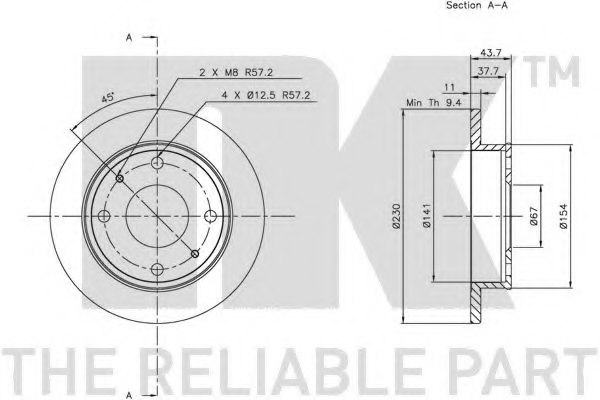 NK 203407 Brake Disc